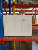 Shaker Satin White Stock Assembled Wall Bridge Kitchen Cabinet (30 in. x 23.5 in. x 12 in.)