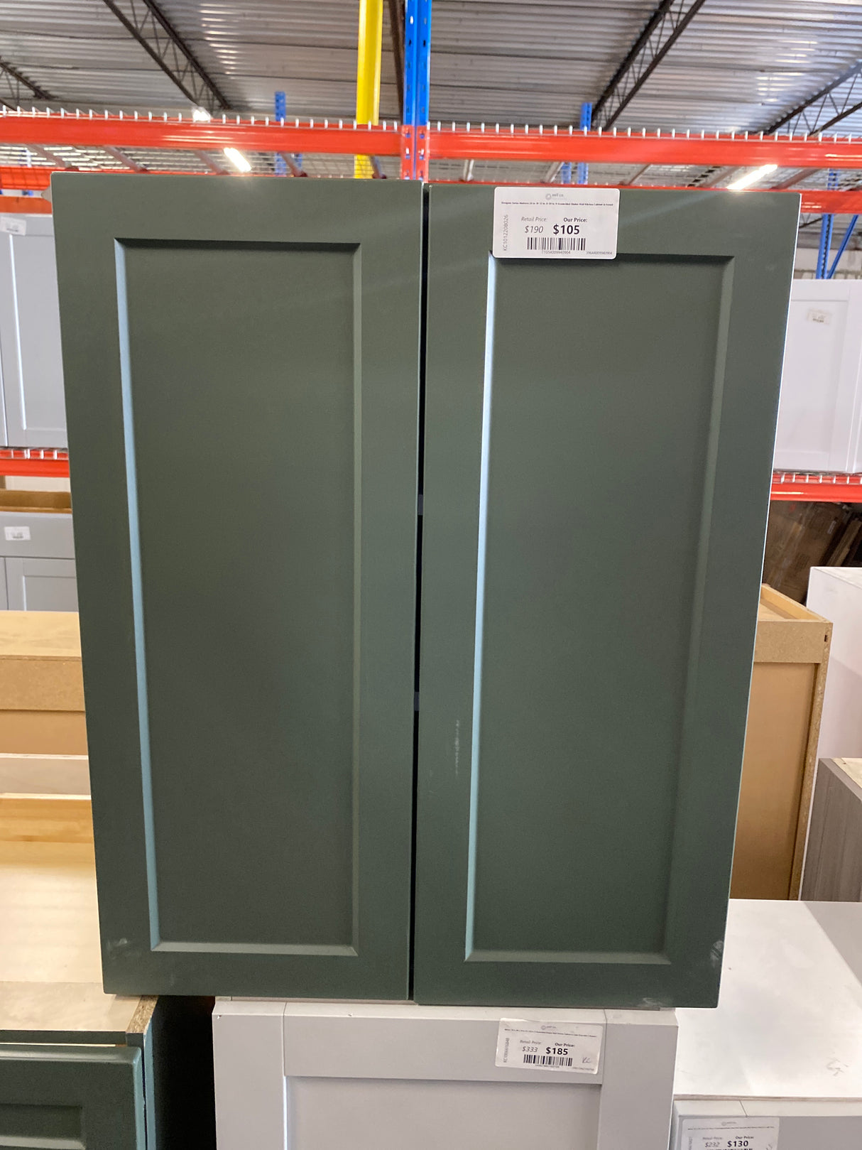 Designer Series Melvern 24 in. W 12 in. D 30 in. H Assembled Shaker Wall Kitchen Cabinet in Forest