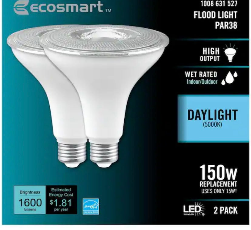 ISO Watt Par 38 Spot Light Dimmable LED Light Bulb (2 Pack)