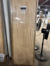 10 ft. L x 25 in. D Unfinished Hevea Butcher Block Countertop in With Standard Edge