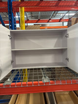 San Juan Series Assembled 36 in W X 24 in H. Wall Cabinet made of High Density PVC in White Color