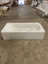 Aloha 60 in. Right Drain Rectangular Alcove Soaking Bathtub in White