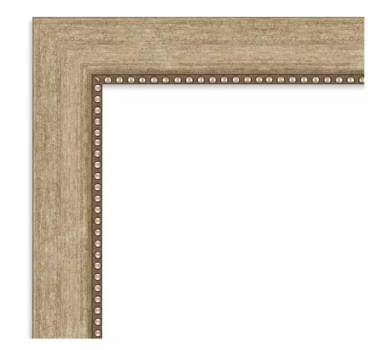 Astor 33 in. x 27 in. Modern Rectangle Framed Champagne Bathroom Vanity Mirror