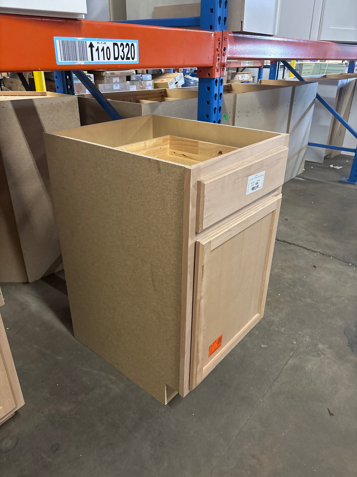 21 in. W x 24 in. D x 34.5 in. H Assembled Base Kitchen Cabinet in Unfinished with Recessed Panel