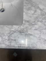 Caville 30 in. W x 22 in. D x 34 in. H Single Sink Bath Vanity in Almond Latte with Carrara Marble Top