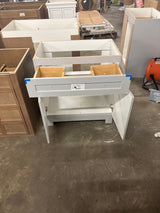 Everdean 31 in. Single Sink Pearl Gray Bath Vanity with White Cultured Marble Top (Assembled)