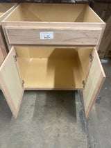 Hampton Assembled 30x34.5x24 in. Sink Base Cabinet in Unfinished Beech