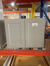 Shaker 30 in. W x 12 in. D x 15 in. H Assembled Wall Bridge Cabinet in Dove Gray