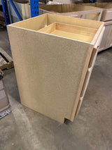 24 in. W x 24 in. D x 34.5 in. H Assembled Drawer Base Kitchen Cabinet in Unfinished with Recessed Panel