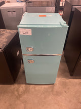3.5 cu. ft. Retro Mini Refrigerator in Tiffany Blue with Top Freezer, 7-Temp, Removable Shelves and Height Adjustable