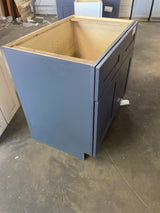Newport 36 in. W x 24 in. D x 34.5 in. H Assembled Plywood Sink Base Kitchen Cabinet in Deep Onyx with Soft Close