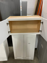 Washington Vesper White Plywood Shaker Assembled Wall Kitchen Cabinet Soft Close 30 in W x 12 in D x 15 in H