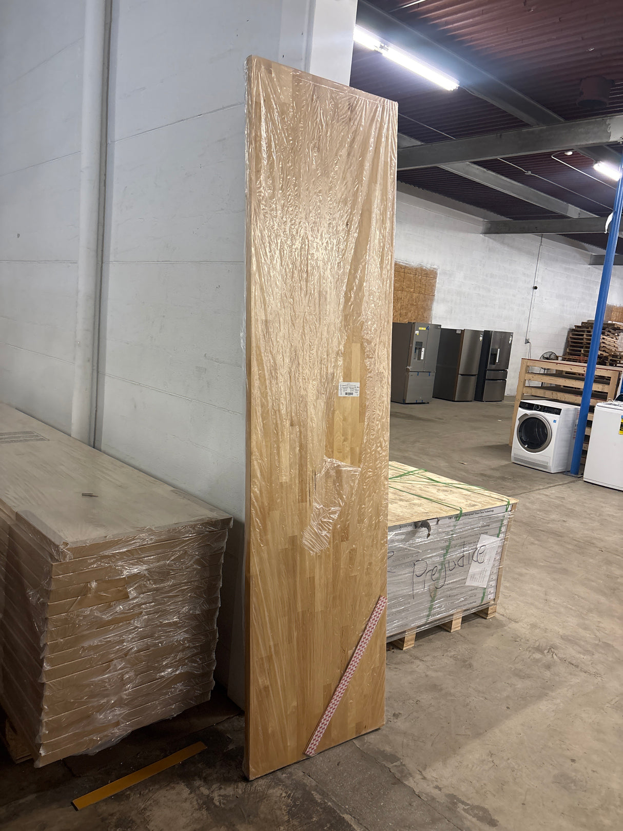 8 ft. L x 25 in. D Finished Engineered Oak Butcher Block Countertop with Standard Edge