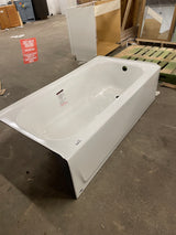 Maui Plus 60 in. Right Drain Rectangular Alcove Soaking Bathtub in White