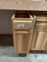 Hampton Assembled 12x34.5x24 in. Base Kitchen Cabinet with Ball-Bearing Drawer Glides in Natural Hickory