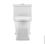 Voltaire 1-Piece 12 in. Rough-in 1.1/1.6 GPF Dual Top Flush Elongated Toilet in Glossy White