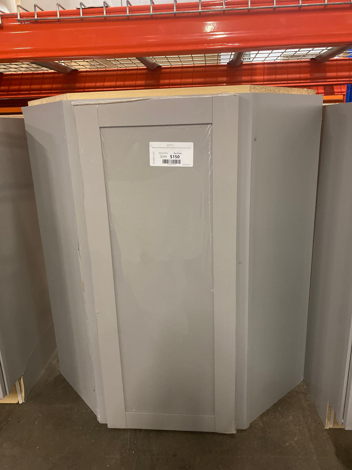 Westfield Dusk Gray Shaker Stock Assembled Corner Wall Kitchen Cabinet (24 in. W x 12 in. D x 36 in. H)