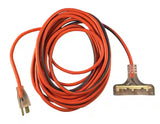 25 ft. 12/3 Heavy Duty Indoor/Outdoor Extension Cord with Tritap Lighted End, Orange/Grey