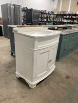 Terryn 31 in. Single Sink White Bath Vanity with White Cultured Marble Top (Assembled)