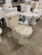 Cadet 3 Powerwash Tall Height 10 in. Rough 2-piece 1.6 GPF Single Flush Round Toilet in Bone, Seat Not Included