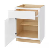 Avondale Shaker Alpine White Quick Assemble Plywood 24 in Base Kitchen Cabinet (24 in W x 24 in D x 34.5 in H)