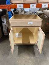 Hampton Assembled 30x34.5x24 in. Sink Base Cabinet in Unfinished Beech