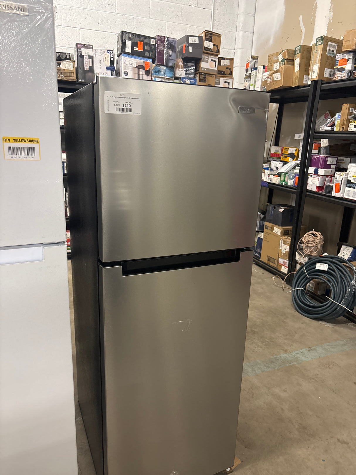 10.1 cu. ft. Top Freezer Refrigerator in Stainless Steel