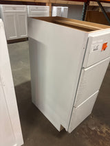 Courtland Shaker Assembled 12 in. x 34.5 in. x 24 in. Stock Base Kitchen Cabinet in Polar White Finish
