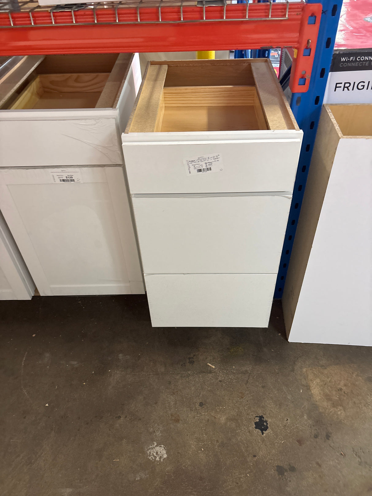 Westfield 18 in. W x 23.75 in. D x 35 in. H Shaker Stock Drawer Base Kitchen Cabinet in Feather White