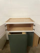 Avondale Shaker Alpine White Ready to Assemble Plywood 36 x 12in Wall Bridge Kitchen Cabinet(36 in W x 12 in H x 24in D)