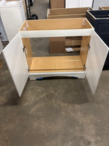Glacier Bay 37 in. W x 19 in. D x 35 in. H Single Sink Freestanding Bath Vanity in White without Top