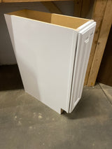 Hampton Satin White Raised Panel Stock Assembled Base Kitchen Cabinet (9 in. x 34.5 in. x 24 in.)
