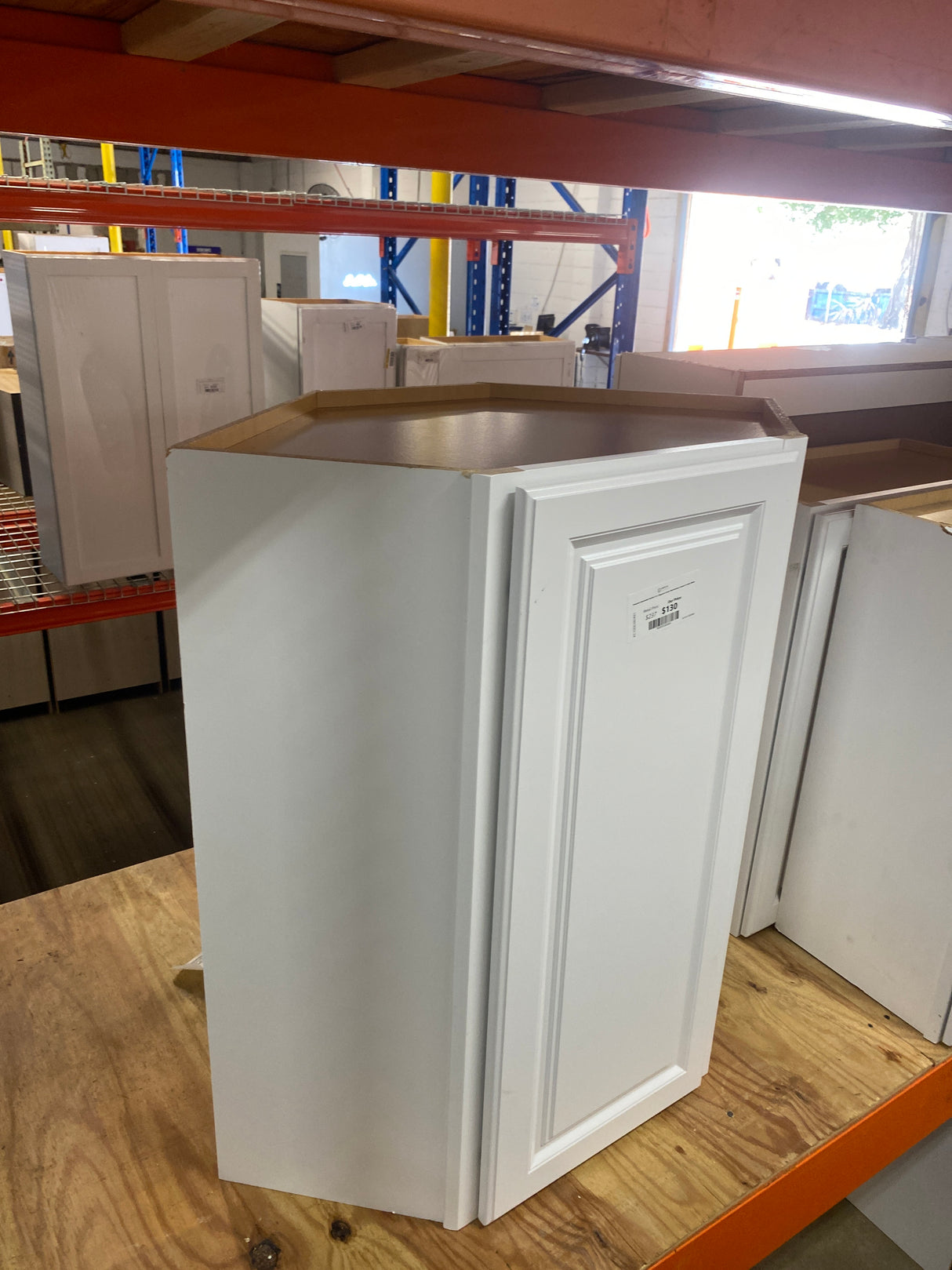 Hampton Assembled 24x36x12 in. Diagonal Corner Wall Kitchen Cabinet in Satin White