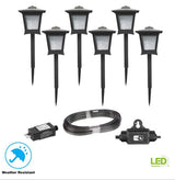 Miramar 5-Watt Equivalent Low Voltage Black Integrated LED Outdoor Landscape Path Light Kit (6-Pack)