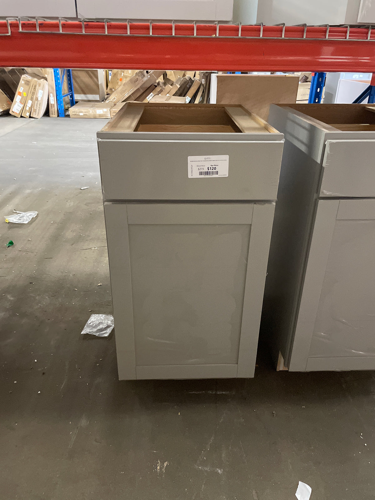 Westfield Dusk Gray Shaker Stock Assembled Base Kitchen Cabinet (18 in. W x 23.75 in. D x 35 in.)