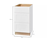 Avondale Shaker Alpine White Quick Assemble Plywood 18 in Drawer Base Kitchen Cabinet (18 in W x 24 in D x 34.5 in H)