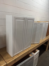 Hampton 33 in. W x 12 in. D x 42 in. H Assembled Wall Cabinet in Satin White