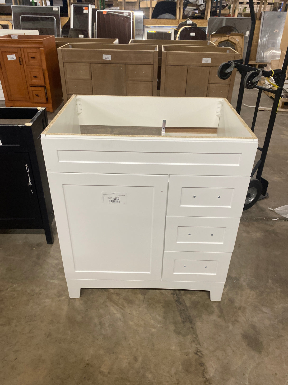 Thornbriar 30 in. W x 22 in. D x 34 in. H Bath Vanity Cabinet without Top in Polar White
