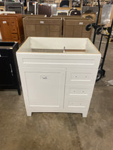 Thornbriar 30 in. W x 22 in. D x 34 in. H Bath Vanity Cabinet without Top in Polar White