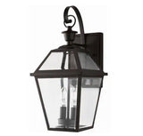 Glenneyre 20.25 in. 2-Light Espresso Bronze Hardwired Outdoor Wall Light Lantern Sconce with Clear Glass (1-Pack)