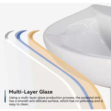 20 1/2 in. White Vitreous China Pedestal Combo Bathroom Sink in U-Shape Design with Overflow