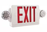 Contractor Select LHQM Series 120/277-Volt Integrated LED White and Red Exit Emergency Combo W/9.6V BTRY