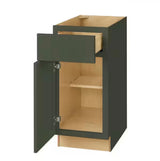 Avondale 15 in. W x 24 in. D x 34.5 in. H Ready to Assemble Plywood Shaker Base Kitchen Cabinet in Fern Green