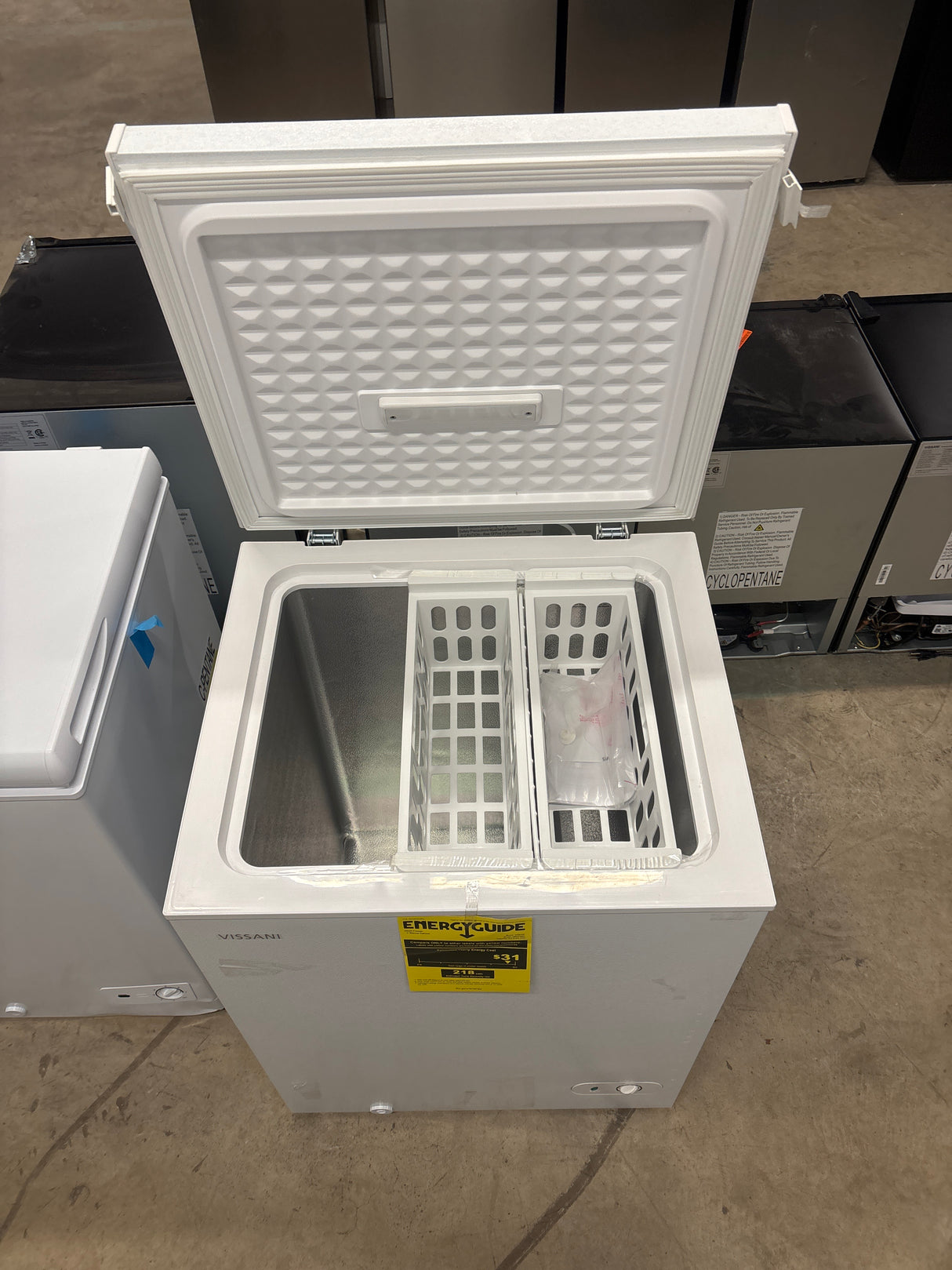 5.0 cu. ft. Manual Defrost Chest Freezer with LED Light in White Garage Ready
