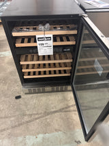 Dual Zone 24 in. 46-Bottle Built-In Wine Cooler Fridge Refrigerator with Lock and Reversible Door in Stainless Steel
