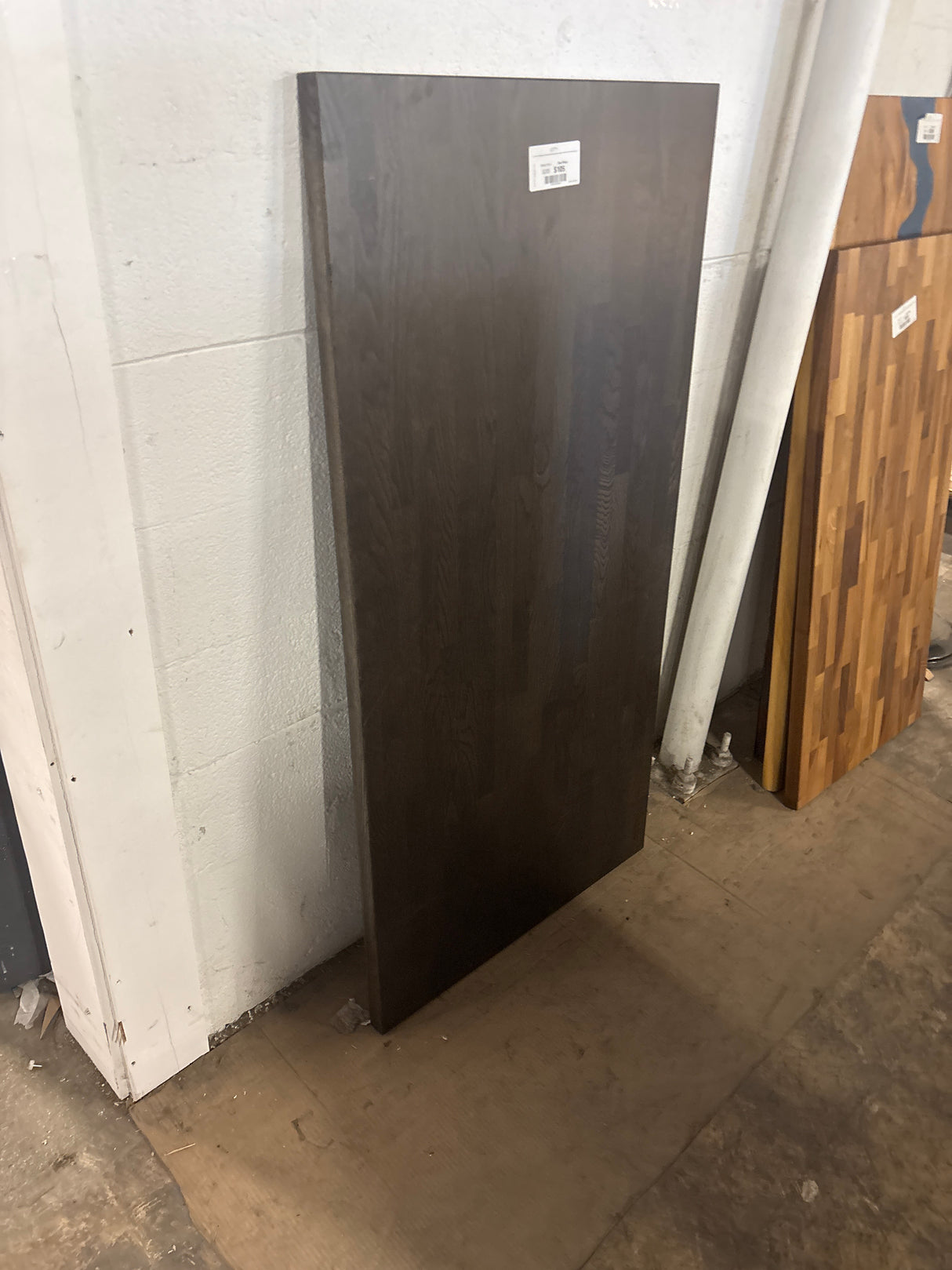 5 ft. L x 30 in. D Engineered Finished Dark Wood Oak Butcher Block Desktop Countertop in Brown with Standard Edge