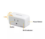 15 Amp 120-Volt Indoor Smart Plug & Timer Wi-Fi Bluetooth Single Outlet Powered by Hubspace (2-Pack)