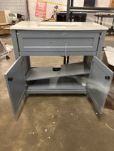 Hanna 36 in. W x 19 in. D x 34.5 in. H Single Sink Bath Vanity in Spruce Blue with White Engineered Stone Top