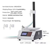 Liquid Filling Machine, 50-5000 g Capacity, Automatic Bottle Filler with Gear Pump, Digital Control for Honey, Oil, Wine