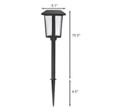 Callaway Black Integrated LED Weather Resistant Outdoor Solar Path Light (4-Pack)